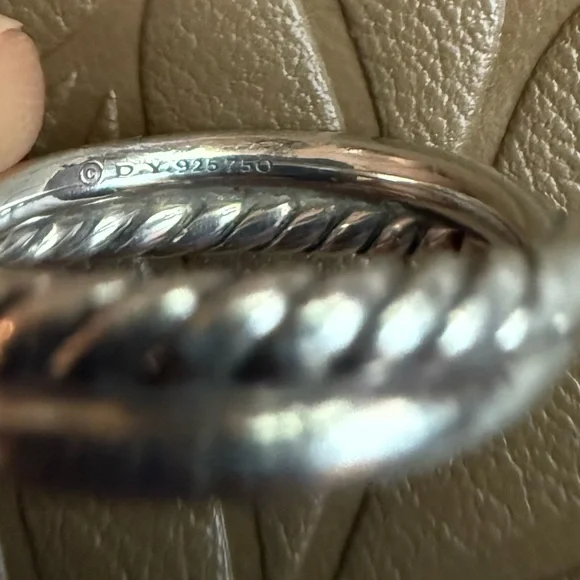 David Yurman Petite X Ring with 18k Yellow Gold - Picture 2 of 5